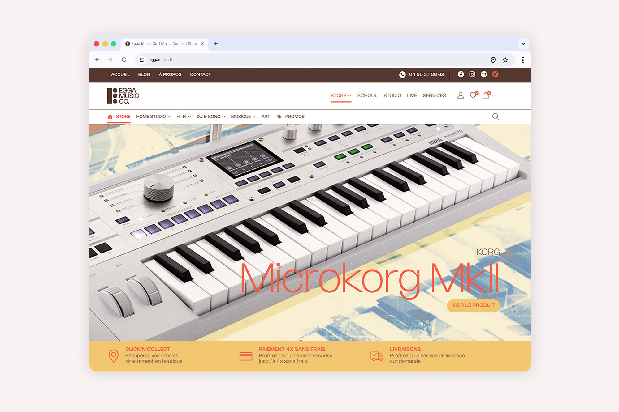 Wordpress web design Egga Music Co.